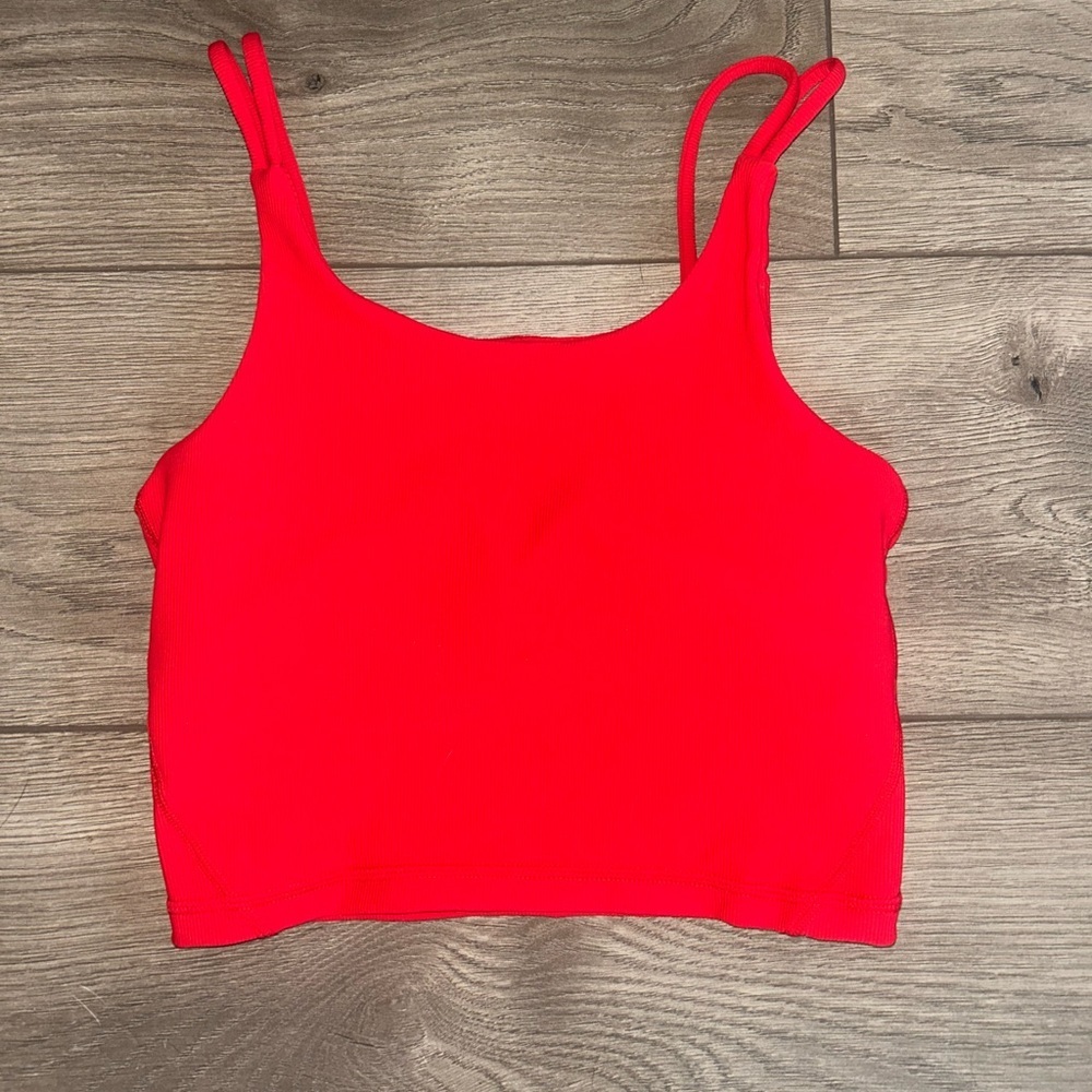 Red Women's Cropped Tank Top